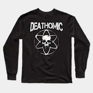 Grunge and Creepy Atomic Skull Symbol Long Sleeve T-Shirt